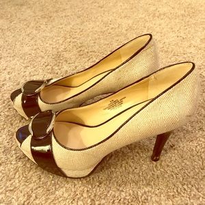 NineWest pumps with open toe